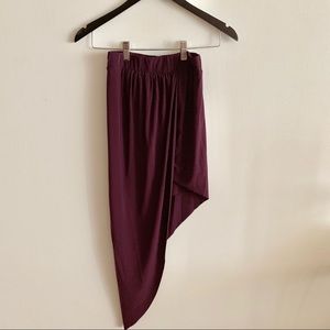 Purple Drape Asymmetrical Skirt